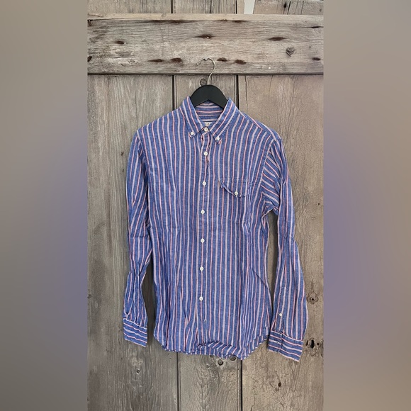 Club Monaco Slim Linen Button Down - Picture 1 of 4